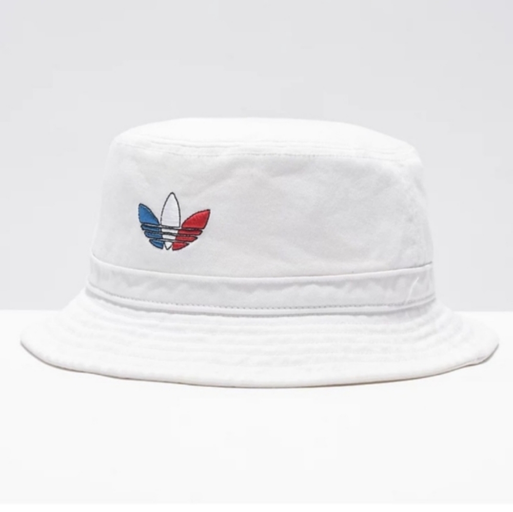 Adidas Originals Bucket Hat One Size White Tri-Color Unisex Women Men Casual